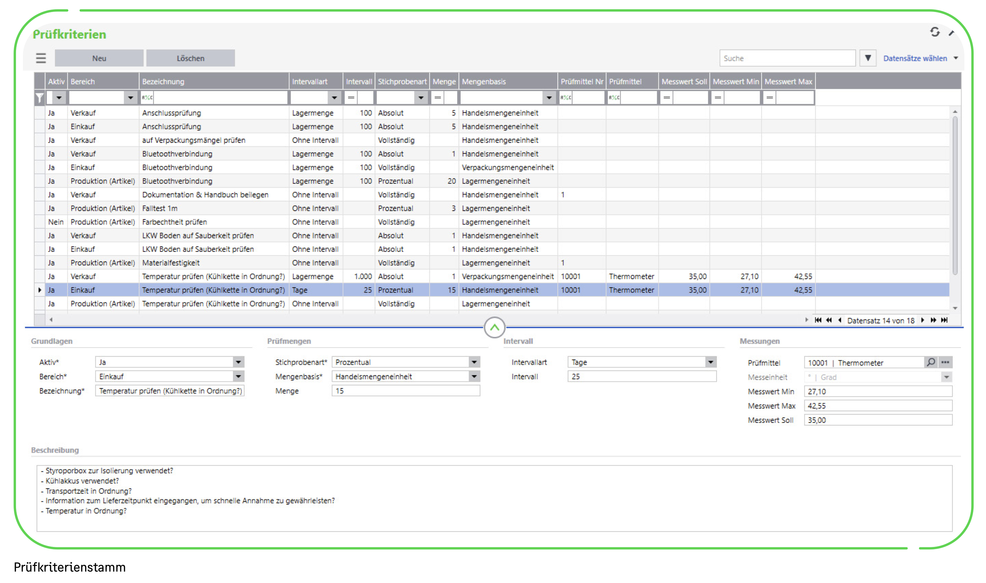 Sage 100 Qualitätsmanagement