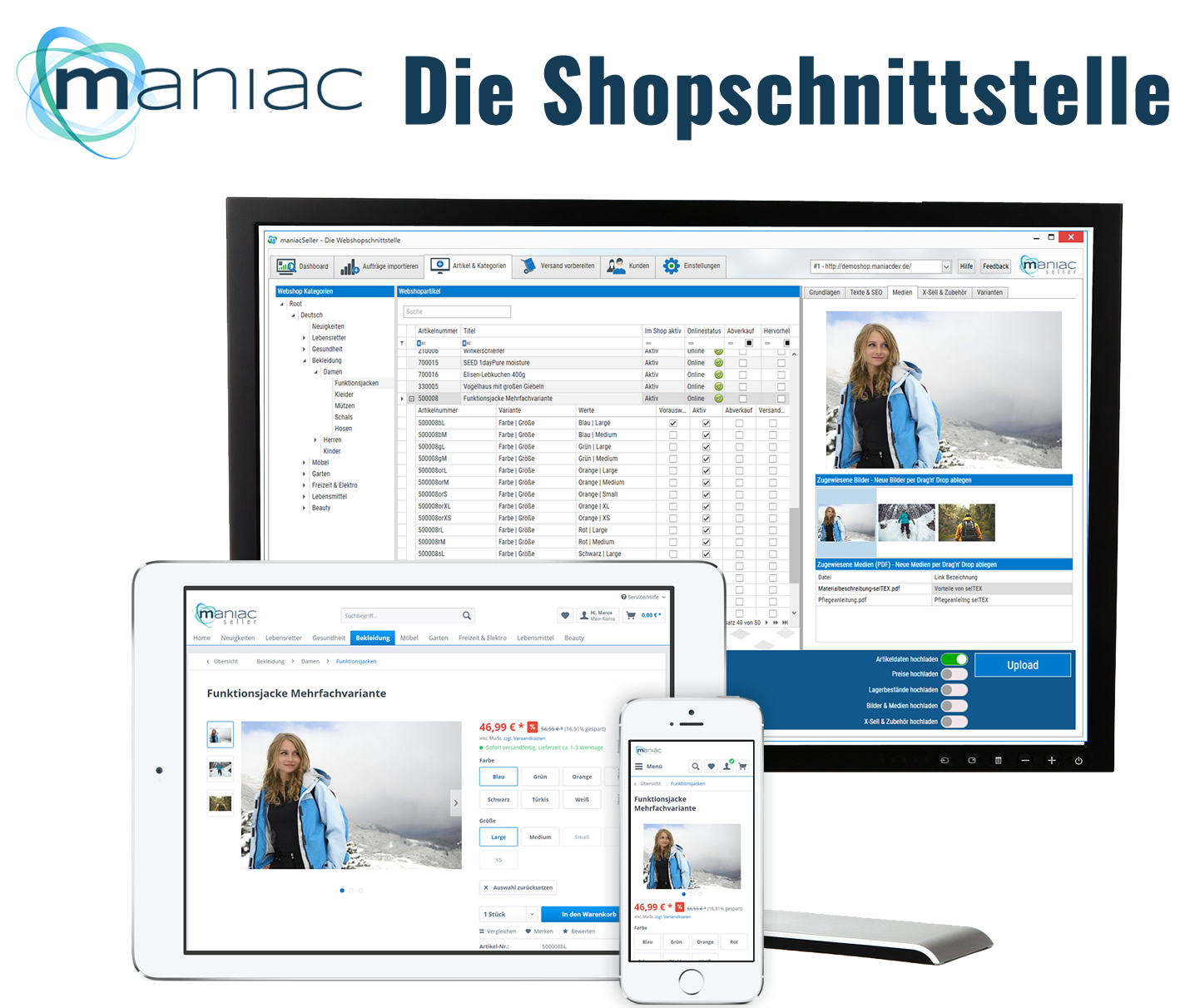 Sage Sachmerkmale für Shopware als Filter und Eigenschaften hochladen