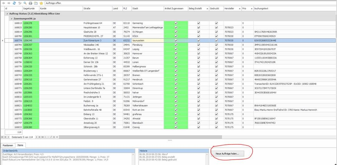 Inosys Webshopschnittstelle "Shopware"