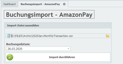 Sage 100 Amazon Zahlungsimport | desk.clearing