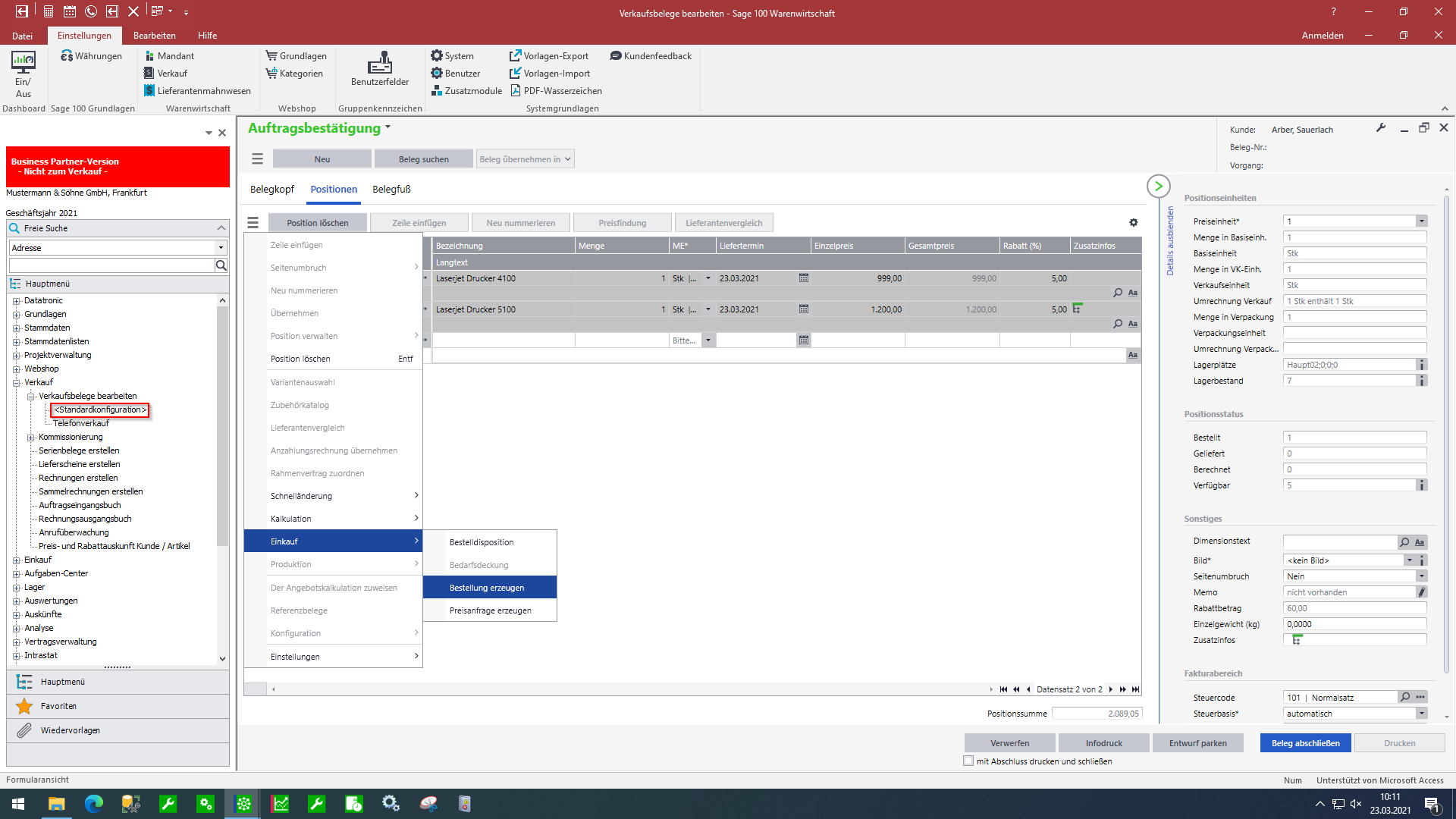 Automatischer E-Mail-Versand von WaWi-Belegen