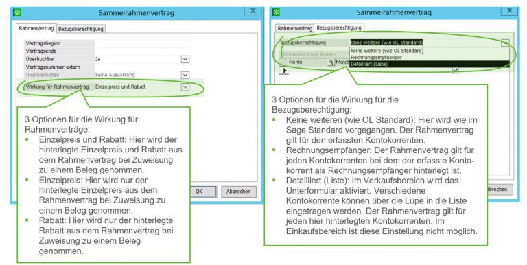 Erweiterte Rahmenverträge