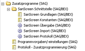 Schnittstelle "SanScreen"